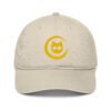 Keanu Gold Logo Dad Hat in Oyster – front view