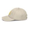 Keanu Gold Logo Dad Hat in Oyster – left side