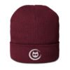 Keanu Logo Beanie in Burgundy – front view