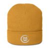 Keanu Logo Beanie in Mustard Yellow – front view