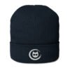 Keanu Logo Beanie in Oxford Navy – front view