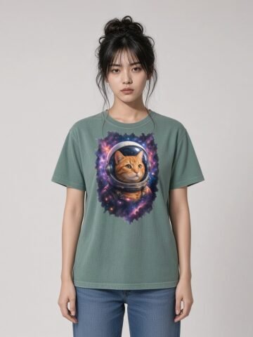 Woman wearing the Green Bay Puddy's Odyssey Tee, front view