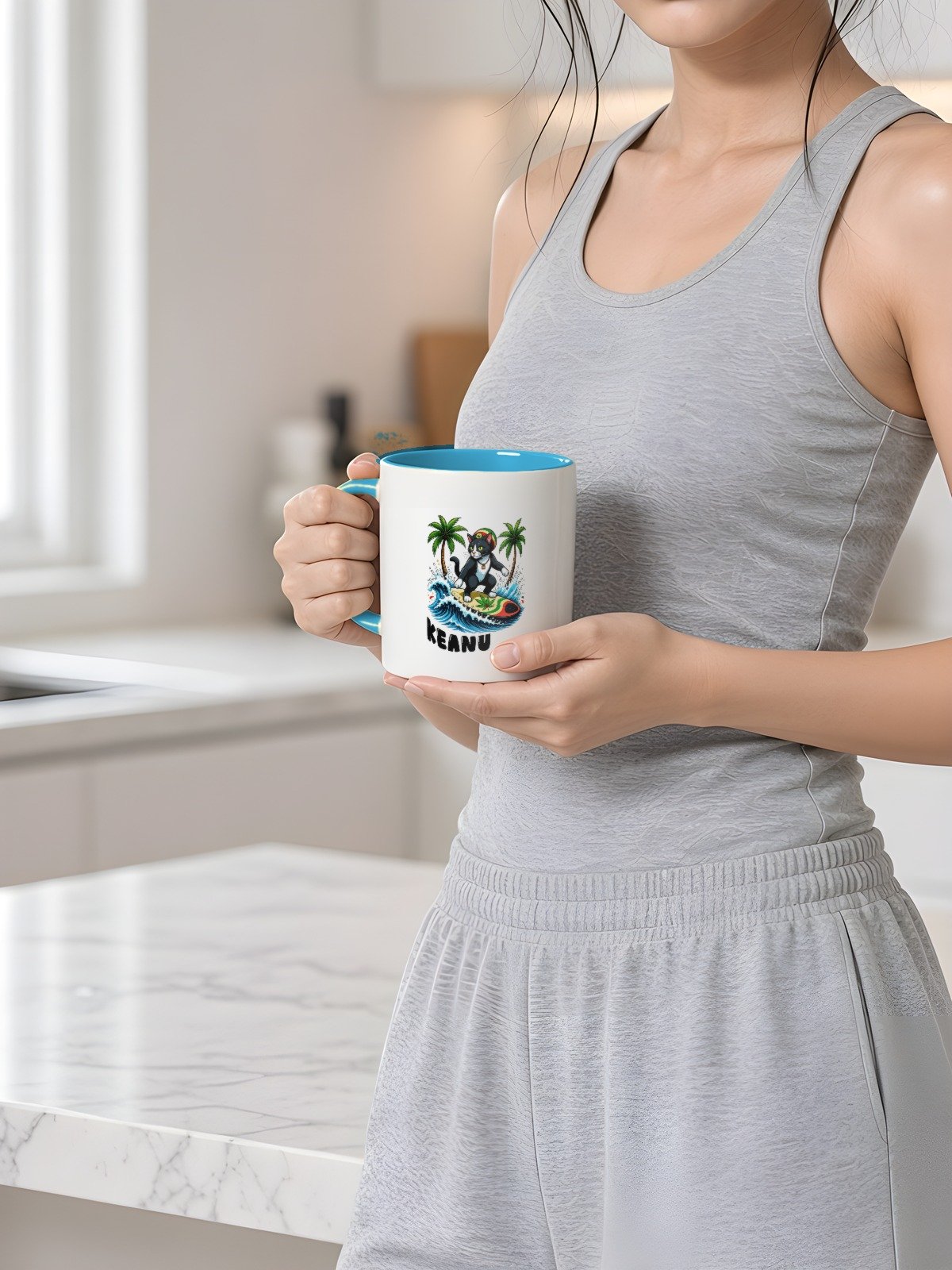 Rasta Waves Mug held by model