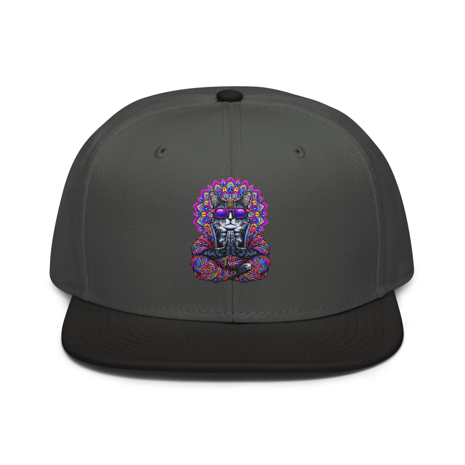 Mahavatar Keanu Ultra Snapback Hat in Black/Charcoal gray – front view