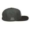 Keanu Logo Two-Tone Snapback Hat in Black/Charcoal gray – right side