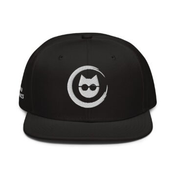 Keanu Logo Snapback Hat in Black – front view