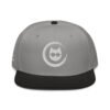 Keanu Logo Two-Tone Snapback Hat in Black/Gray – front view