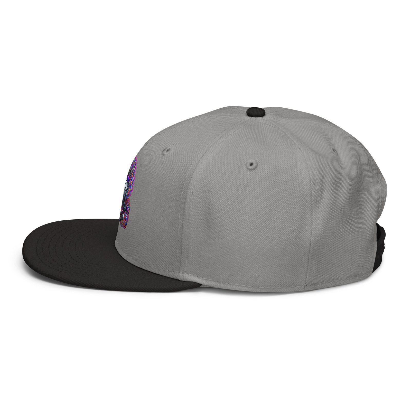 Mahavatar Keanu Ultra Snapback Hat in Black/Gray – left side