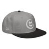 Keanu Logo Two-Tone Snapback Hat in Black/Gray – right front view