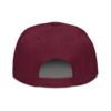 Keanu Logo Snapback Hat in Burgundy maroon – back view