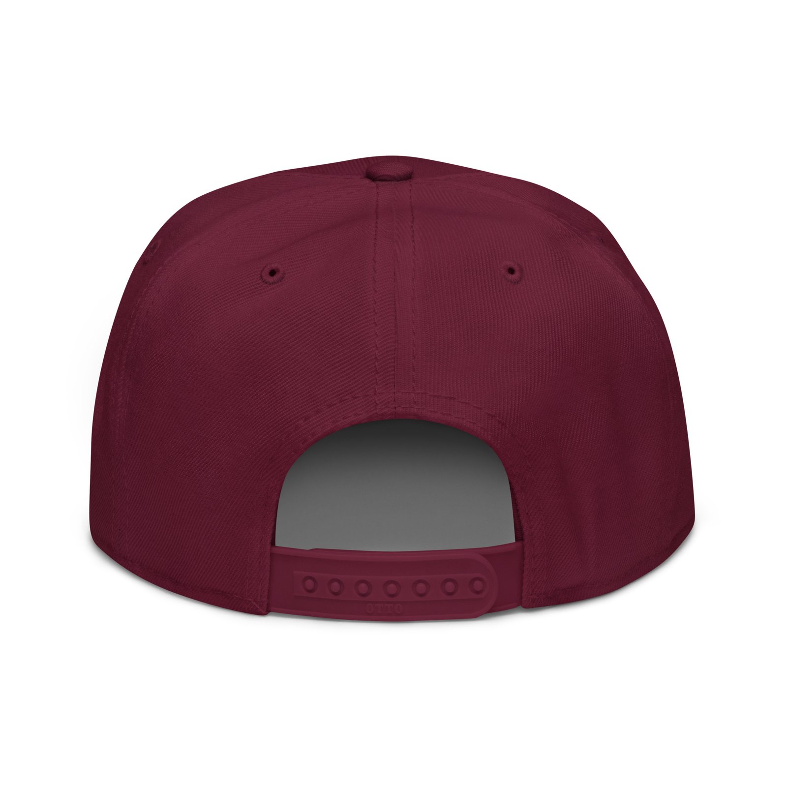 Keanu Logo Snapback Hat in Burgundy maroon – back view