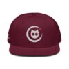 Keanu Logo Snapback Hat in Burgundy maroon – front view