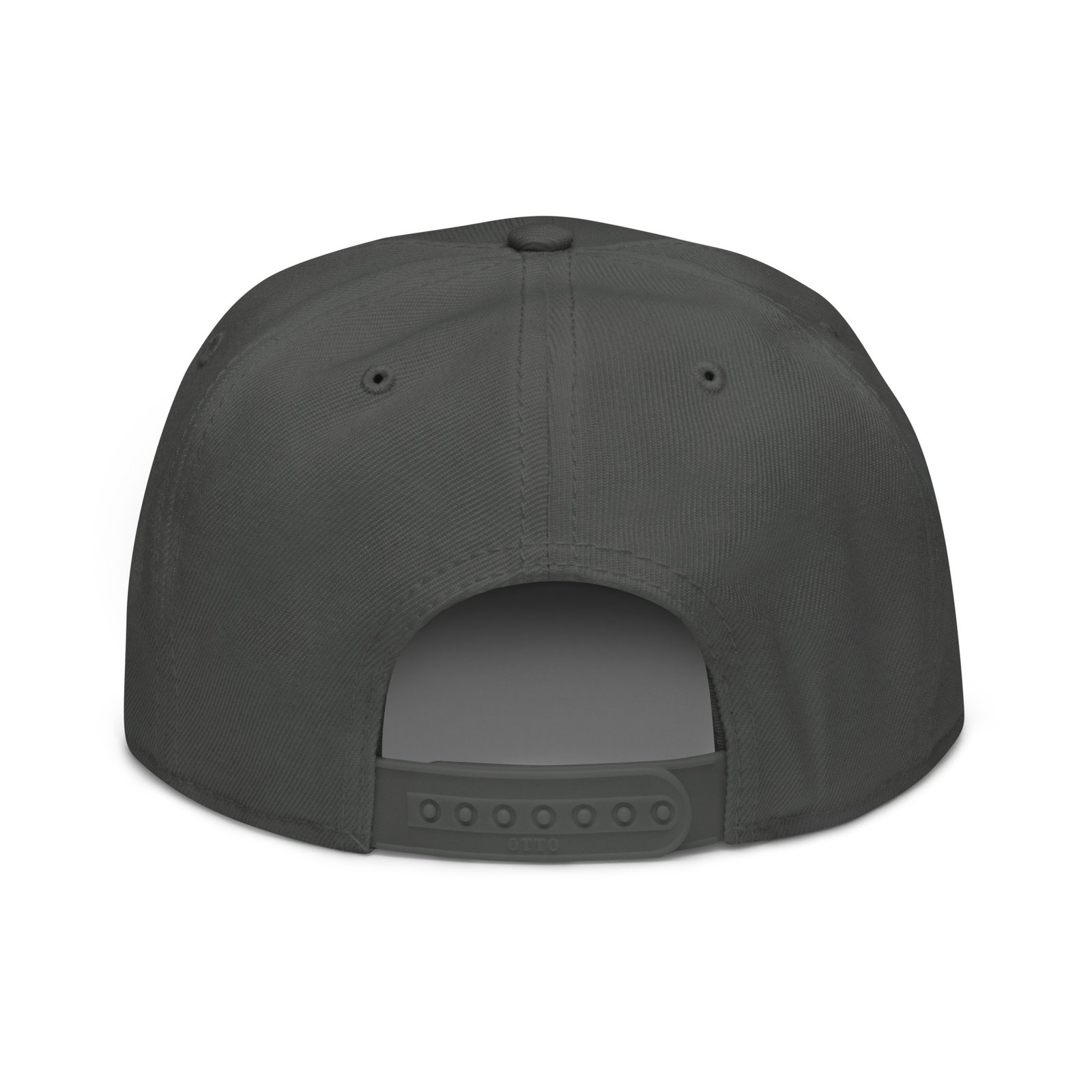 Keanu Logo Snapback Hat in Charcoal gray – back view