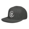 Keanu Logo Snapback Hat in Charcoal gray – left front view