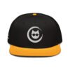 Keanu Logo Two-Tone Snapback Hat in Gold/Black – front view