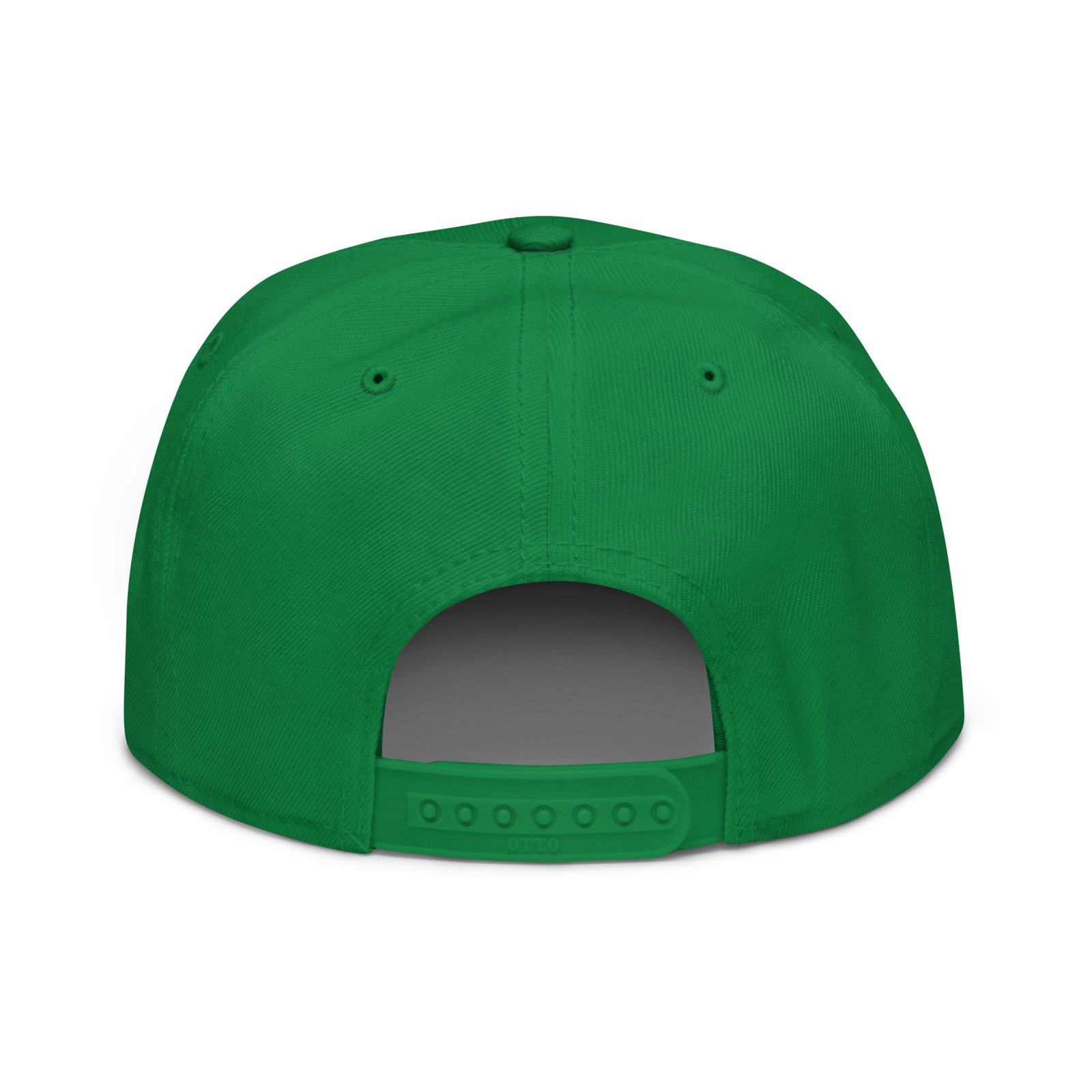 Keanu Logo Snapback Hat in Kelly Green – back view