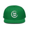 Keanu Logo Snapback Hat in Kelly Green – front view