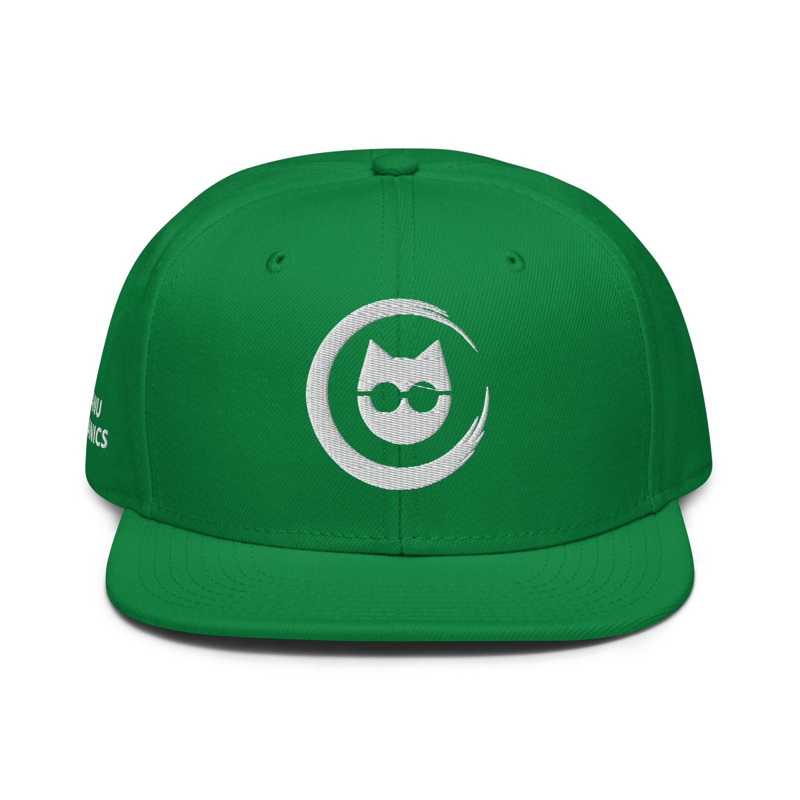 Keanu Logo Snapback Hat in Kelly Green – front view