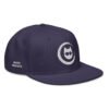 Keanu Logo Snapback Hat in Navy blue – right front view