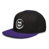 Keanu Logo Two-Tone Snapback Hat in Purple/Black – left front view