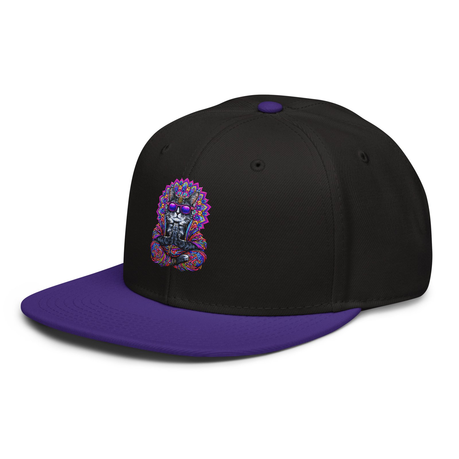 Mahavatar Keanu Ultra Snapback Hat in Purple/Black – left front view