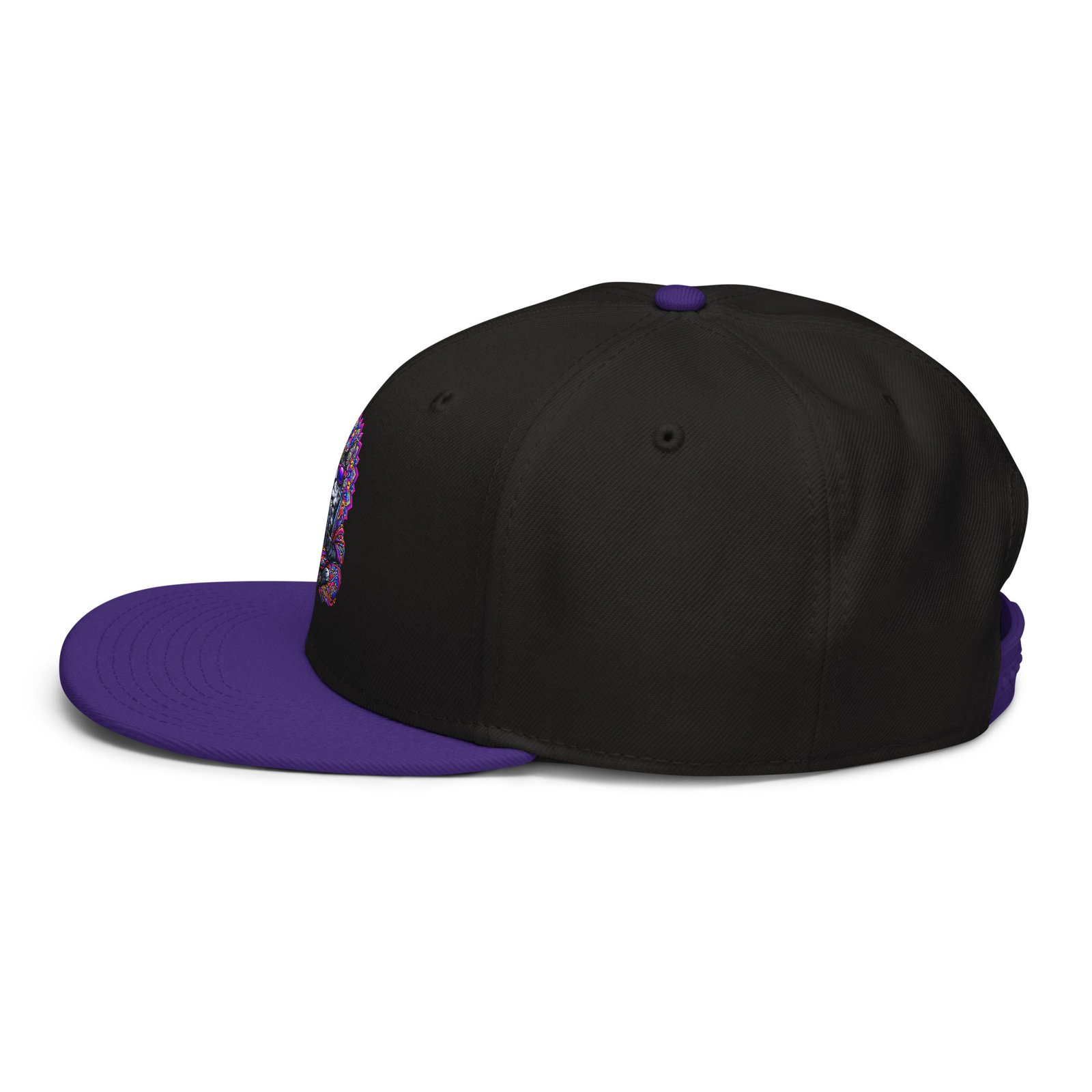 Mahavatar Keanu Ultra Snapback Hat in Purple/Black – left side