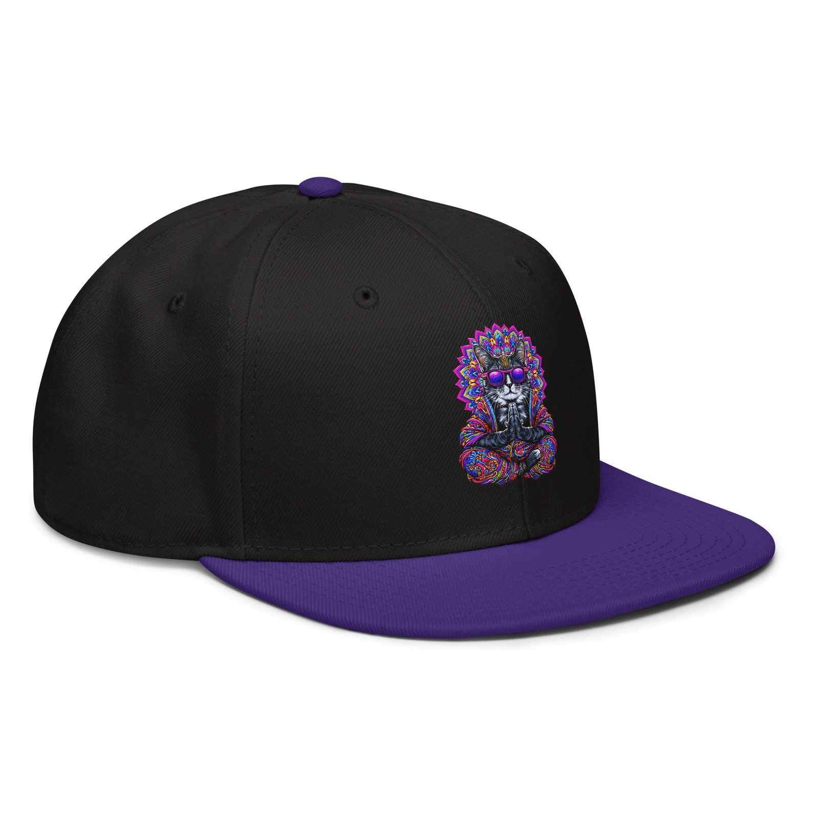 Mahavatar Keanu Ultra Snapback Hat in Purple/Black – right front view