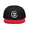 Keanu Logo Two-Tone Snapback Hat in Red/Black – front view