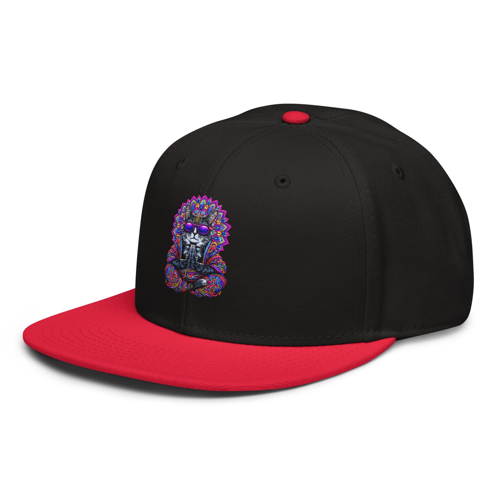 Mahavatar Keanu Ultra Snapback Hat in Red/Black – left front view