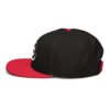 Keanu Logo Two-Tone Snapback Hat in Red/Black – left side