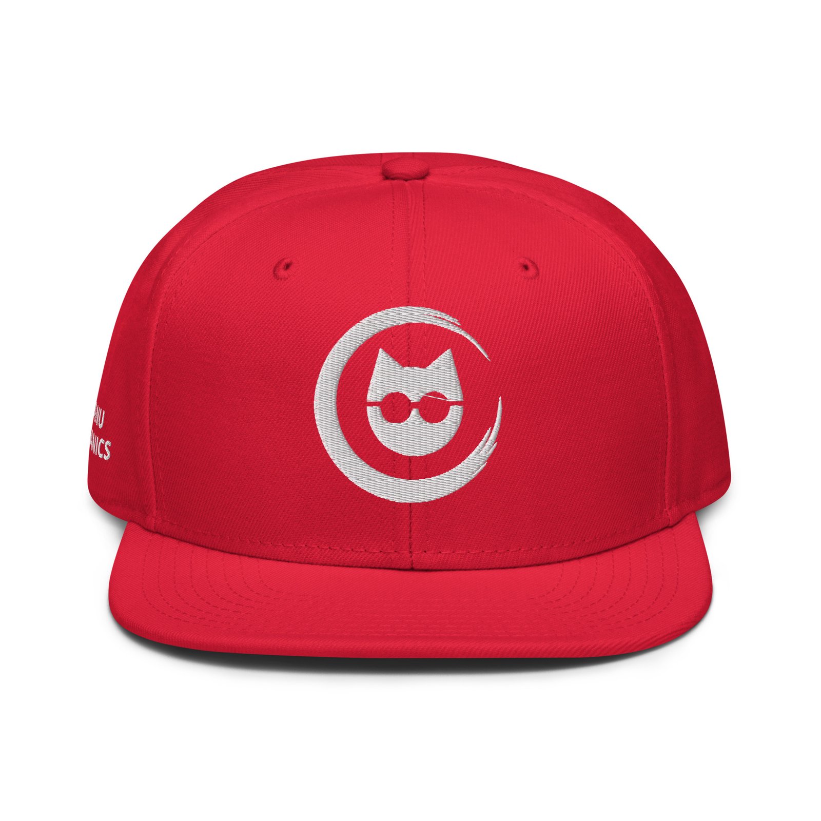 Keanu Logo Snapback Hat in Red – front view