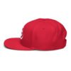 Keanu Logo Snapback Hat in Red – left side