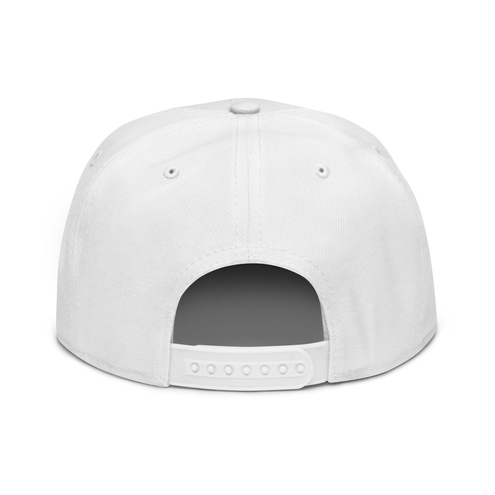 Keanu Logo Snapback Hat in White – back view