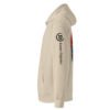 Prism Heavyweight Hoodie in Desert Dust, left side: black Keanu Organics sleeve logo