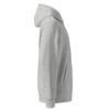 Prism Heavyweight Hoodie in Heather Grey, right side: plain sleeve, Prism art on the back