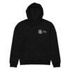 Nine Lives Puddy Tat Midweight Hoodie front black with white Keanu Organics chest logo