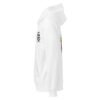 Nine Lives Puddy Tat Midweight Hoodie left side white with black Keanu Organics sleeve logo