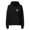 Purr-fectly Me Midweight Hoodie front black with white Keanu Organics chest logo