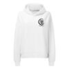 Purr-fectly Me Midweight Hoodie front white with black Keanu Organics chest logo